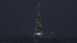 Eiffel Tower sparkles during Olympic opening ceremony  AFP [upl. by Sailesh]