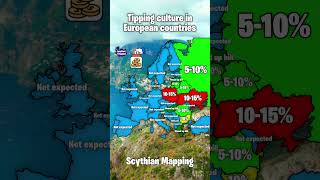 Tipping culture in European countries shorts mapping [upl. by Tomaso945]