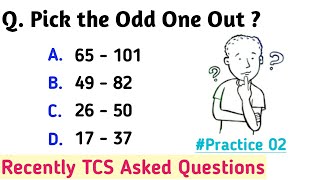 Odd One Out TCS ASKED QUESTIONS  Reasoning  Practice 02 Useful For SSC CGL CHSL CPO  RRB NTPC [upl. by Bethany]