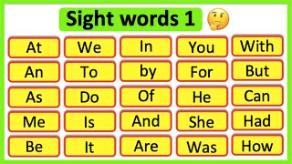 Learn English through Sight Words  Sight Words Level 1  Lesson 510 Review [upl. by Inesita]