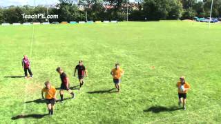 Rugby Drills  Passing  3v2 Short Pop Pass [upl. by Zerline661]