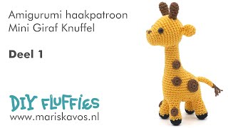 Leer een Mini giraf knuffel Amigurumi haken  deel 1  Nederlands haakpatroon [upl. by Stempson]