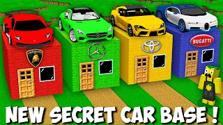 New SECRET SUPERCARS HOUSE in Minecraft  VEHICLE BASE [upl. by Lonee146]