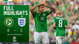 HIGHLIGHTS  Ireland 02 England  UEFA Nations League [upl. by Panthia]