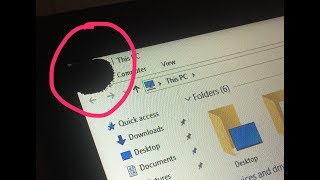 Removing Black Spot from Screen It Worked [upl. by Flossie]