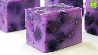 Purple Sweet Potato Rice Cake  Kuih  Bengkang Kueh  紫薯米糕 [upl. by Acimat]