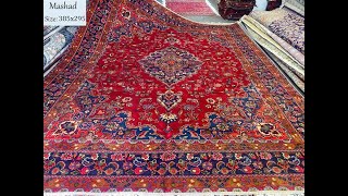 Antique Mashhad Persian rug Size 385x295 cm Hand knotted premiumpersiancarpets antiquerug [upl. by Eilsehc]