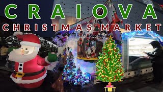 Christmas Market 2023 🎄 Craiova Romania Night Virtual Tour 4K [upl. by Laehcar]