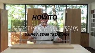 How to use a stair tread Jig to cut and install stair treads [upl. by Yentrok]