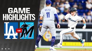 Dodgers vs Marlins Game Highlights 91724  MLB Highlights [upl. by Cressi493]