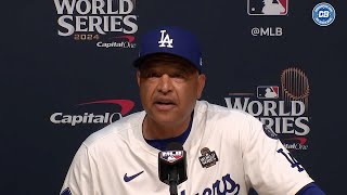 2024 World Series Dave Roberts gives initial Shohei Ohtani left shoulder injury update [upl. by Audy968]