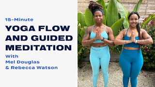 15Minute Yoga Flow and Guided Meditation [upl. by Crofoot]