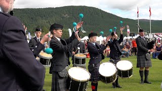 Granite City amp Lathallan School Pipe Band playing MacPhersons Rant at 2023 Ballater Highland Games [upl. by Aurelie]