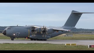 4K  quotRarequot  A400M  BELGIAN AF visit EDJAMemmingen Airport  092022 [upl. by Atineb]