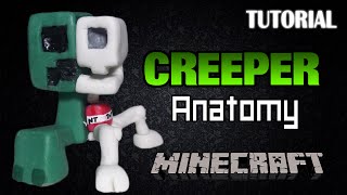 Tutorial Creeper Anatomy en Porcelana Fria  Minecraft  Creeper Anatomy Clay Tutorial [upl. by Linad808]