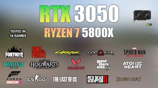 RTX 3050 Test in 16 Games ft Ryzen 7 5800X  RTX 3050 Gaming Test [upl. by Barvick]