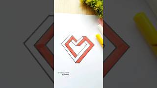 3D love drawingwithrodoshi art satisfying drawing trend viral shorts [upl. by Amadus]