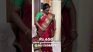 100 Pure Cotton Saree Collections Rani Cotton Sarees Just Rs650 Only gladfashions [upl. by Chud]