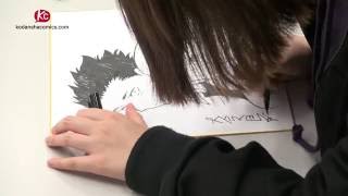 Watch Yoshitoki Oima drawing A Silent Voice characters and win this autograph [upl. by Free755]