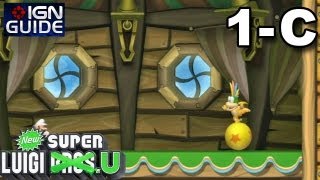 New Super Luigi U 3 Star Coin Walkthrough  Acorn PlainsCastle Lemmys LightsOut Castle [upl. by Lockwood]