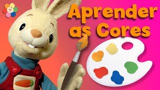 Aprender as cores para crianças  Colorir para crianças de colo com o Coelhinho Harry  BabyFirst [upl. by Perreault20]