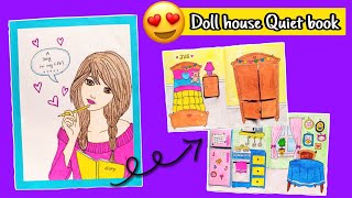 Dollhouse Quiet Book  A day in my life quiet book  Inspired by kaykaypaperdolls [upl. by Pool]