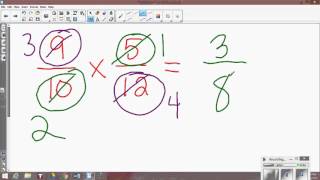 Cross Cancellation when Multiplying Fractions [upl. by Hardden266]