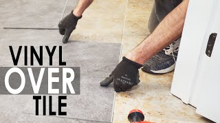 How to Install Vinyl or Laminate Flooring Over Existing Ceramic Tile [upl. by Eah]