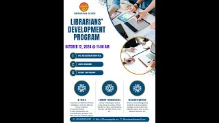 information regarding Librarian Development Program starting in October 12th 2024 for Free of cost [upl. by Trella]