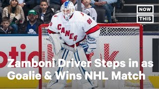 Zamboni Driver Steps in as Goalie and Wins NHL Match  NowThis [upl. by Schalles]