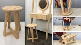 Taburete de Madera Moderna Muy Fácil De hacer  Tutorial de Carpintería [upl. by Anemolihp]