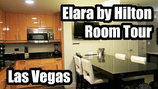 ELARA by HILTON GRAND VACATIONS 1 BEDROOM KING SUITE ROOM TOUR in LAS VEGAS NEVADA [upl. by Arammat943]