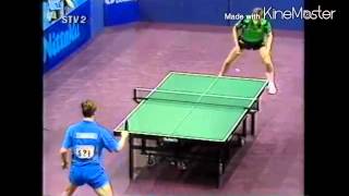 European Champs 1996 Waldner vs Rosskopf full match [upl. by Madanhoj610]