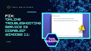 SOLVED quotWindows Online Troubleshooting Service is Disabled Windows [upl. by Sellihca]