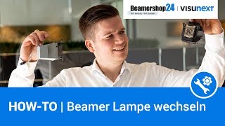 HOWTO  Beamer Lampe wechseln ▶ Schritt für Schritt [upl. by Enaitsirk]