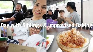 DAY WITH SIBLINGS amp IMPROVISED BAKING  VLOG [upl. by Othilia712]