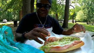 My marinuccs hoagie experience foodie streetfood FoodNetwork sandwich [upl. by Nimrac]