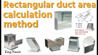 83  HVAC rectangular duct and duct fittings area calculation for a project [upl. by Jezabella]