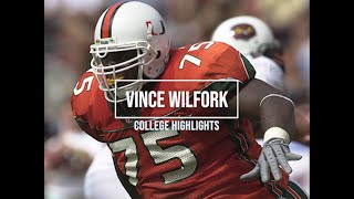 Vince Wilfork College Highlights  Miami Fl [upl. by Naquin]