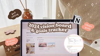 2024 NOTION TUTORIAL 💡Vision Board amp Goals Planner for the new year 💯 [upl. by Anelle]