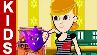 Nursery Rhymes  Polly Put The Kettle On  Kids Songs With Lyrics English Tutorial [upl. by Cnut]