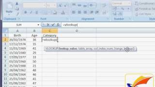 Categorising Excel Data using VLOOKUP [upl. by Oigufer]