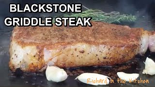 GRIDDLE STEAK  Blackstone Griddle Recipe [upl. by Hallagan]