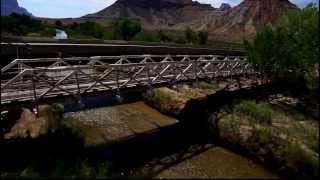 Swinging Bridge San Rafael Swell Utah [upl. by Eatnoled161]