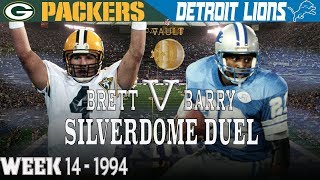 Barry amp Brett Duel in the Silverdome Packers vs Lions 1994  NFL Vault Highlights [upl. by Akira600]