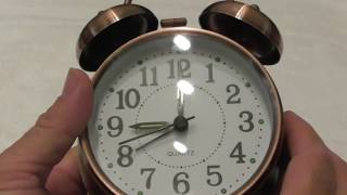 Peakeep 4quot Twin Bell Alarm Clock Bronze LARGE Dial REVIEW [upl. by Duj]