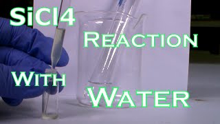 Reaction of SiCl4 and Water Hydrolysis [upl. by Skiba]