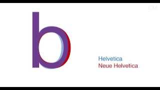 Helvetica vs Neue Helvetica  lower case comparison [upl. by Millard]