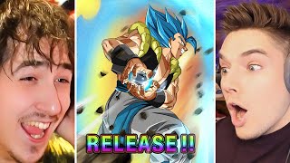 NEW LR Gogeta Blue Dual Summon Battle on Dokkan 9th Anniversary [upl. by Hellah]