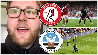 Bristol City 11 Swansea City  UNREAL SCENES amp LIMBS AS ANGRY FANS INVADE PITCH  Match Vlog 99 [upl. by Fraze]